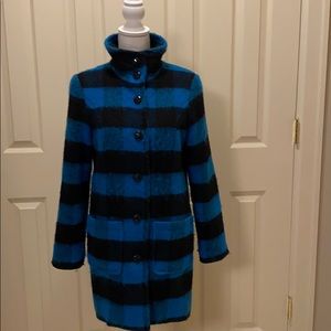 Gorgeous Blue and Black Buffalo Check Coat